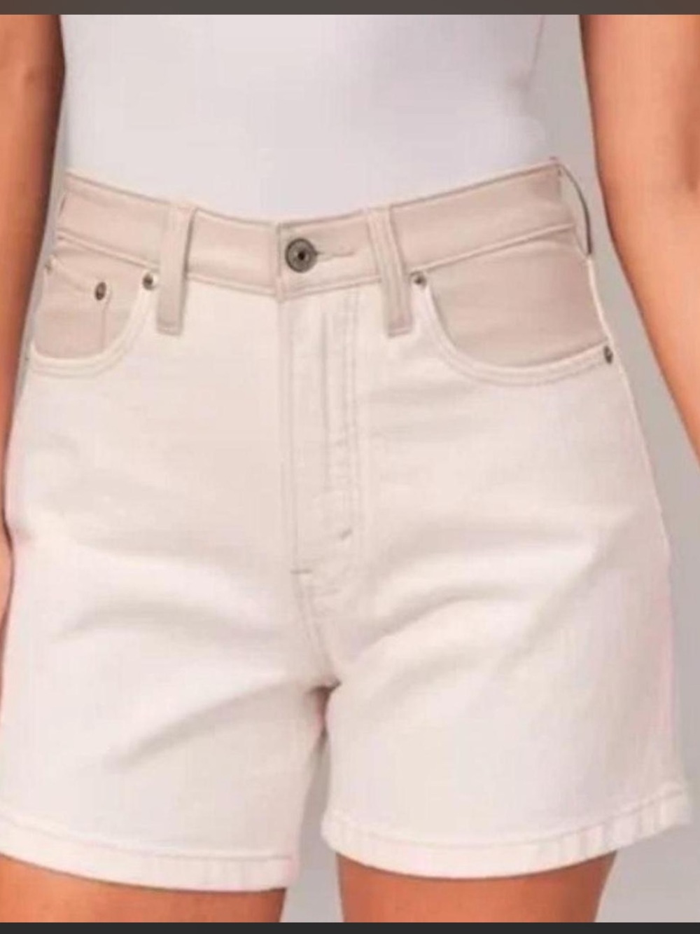 Abercrombie & Fitch Dad Shorts with Leather Accent 29